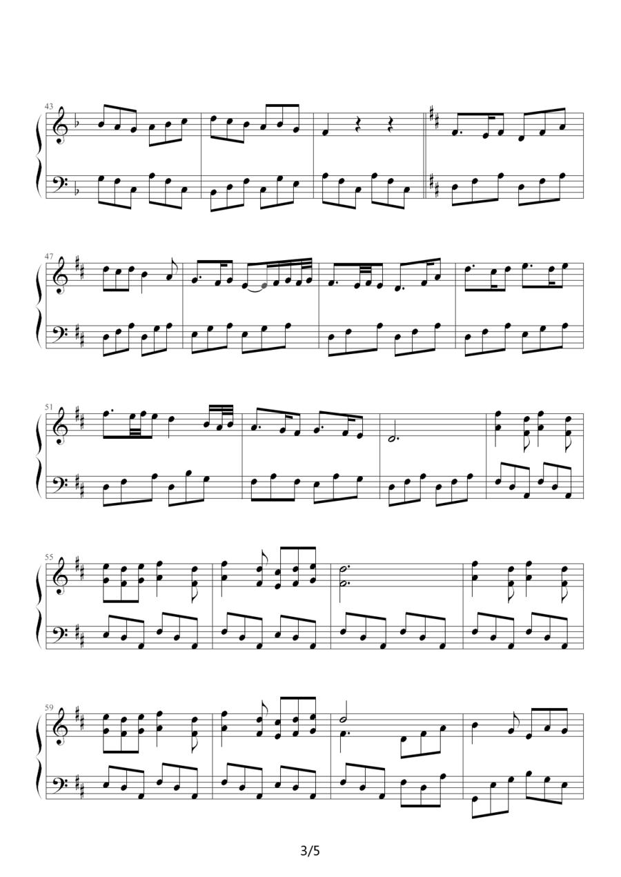荆棘鸟（美国电影《荆棘鸟》主题曲）钢琴曲谱（图3）