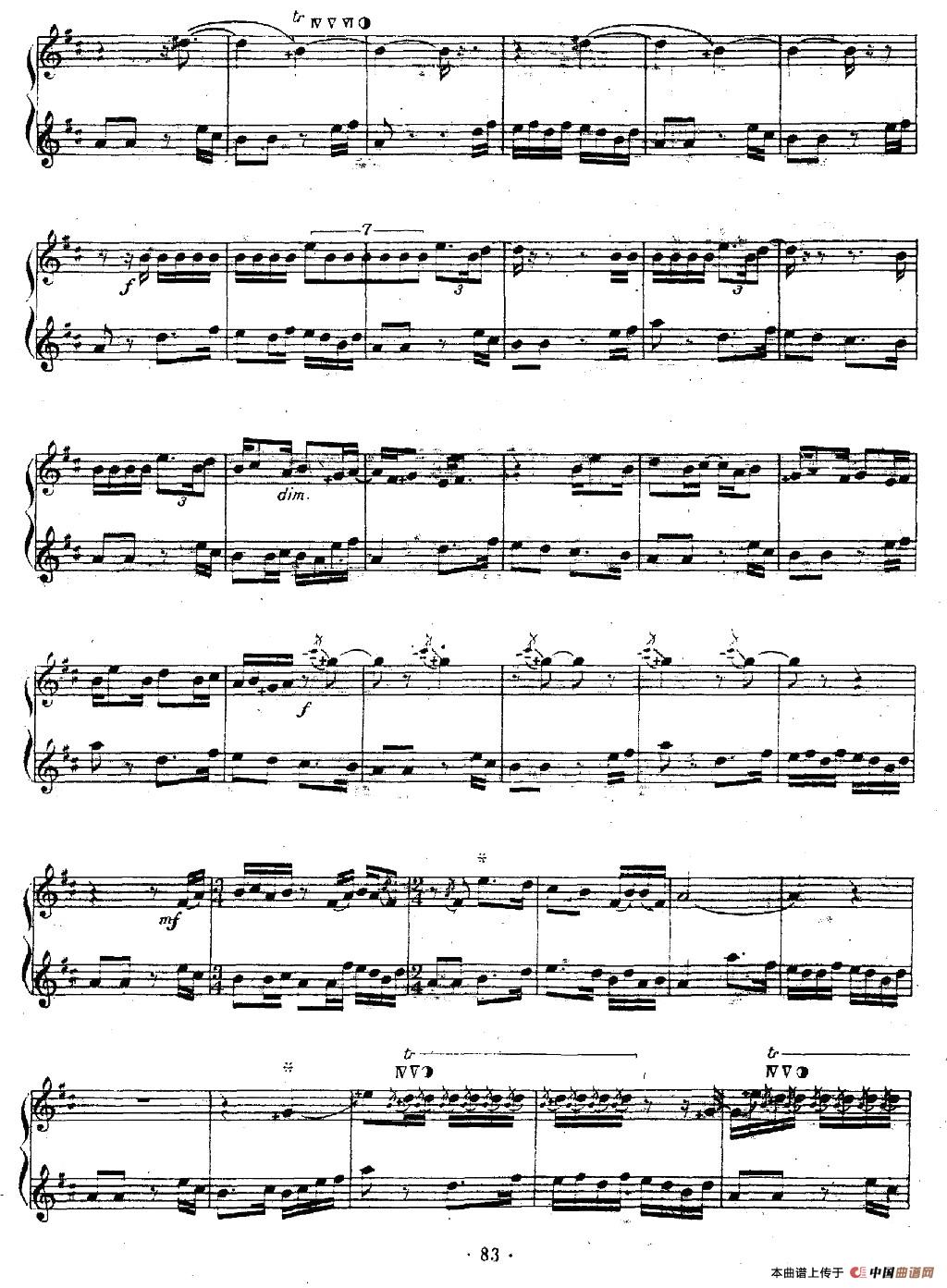 百鸟音（笛子+笙、五线谱）钢琴曲谱（图3）