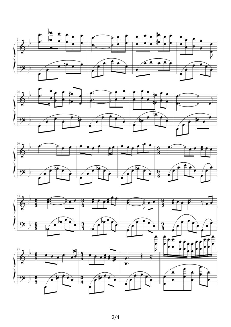 Les Fleurs Sauvages （野花）钢琴曲谱（图2）
