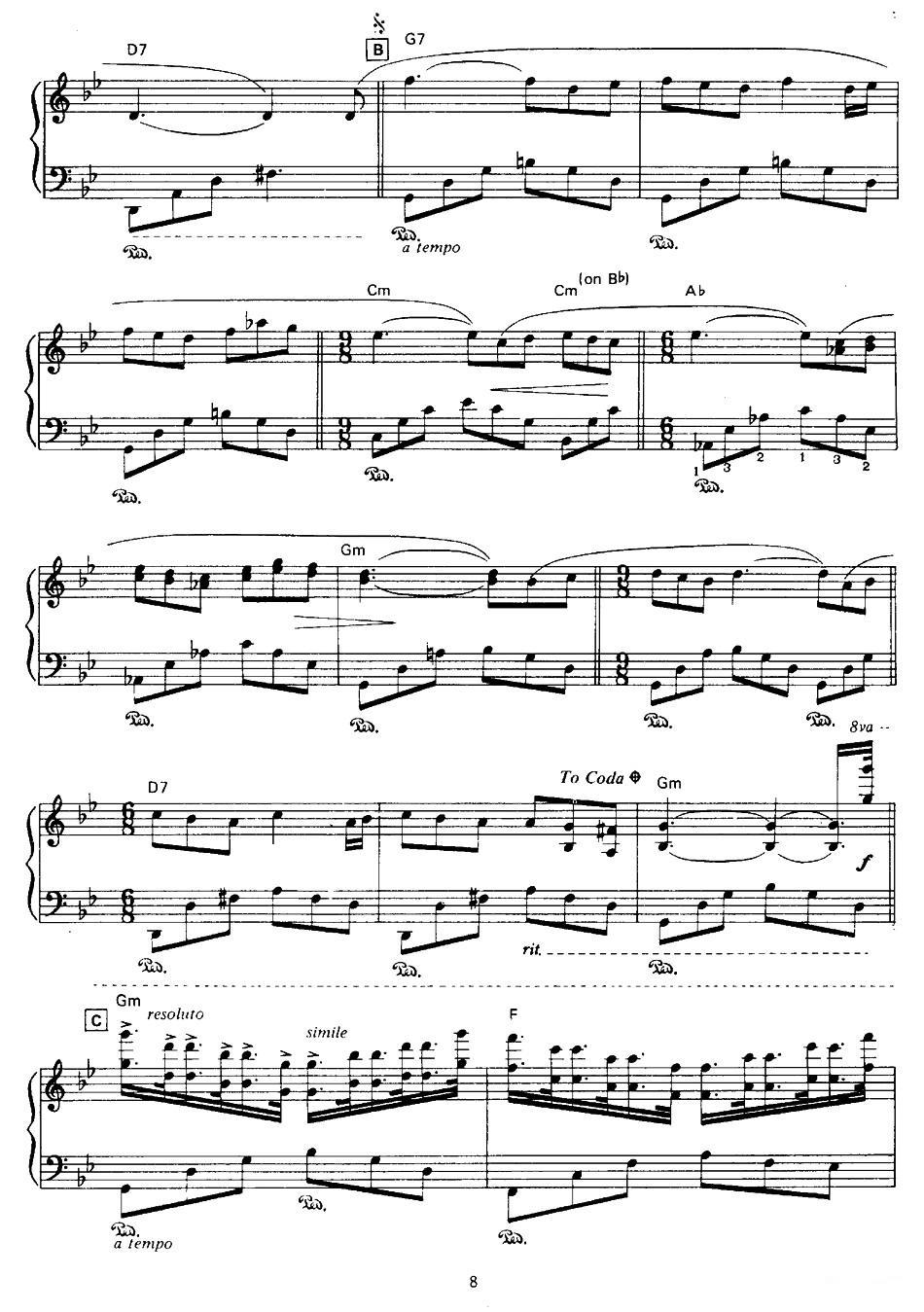 Les Fleurs Sauvages （野花）钢琴曲谱（图11）