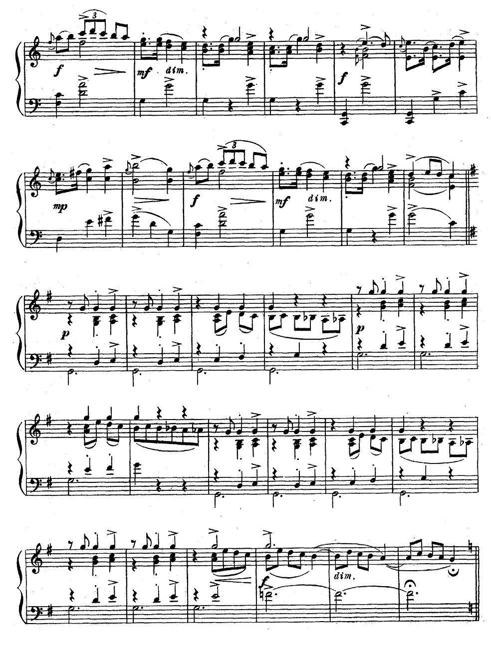 亚历山大·鲍罗丁—小组曲（3）钢琴曲谱（图4）
