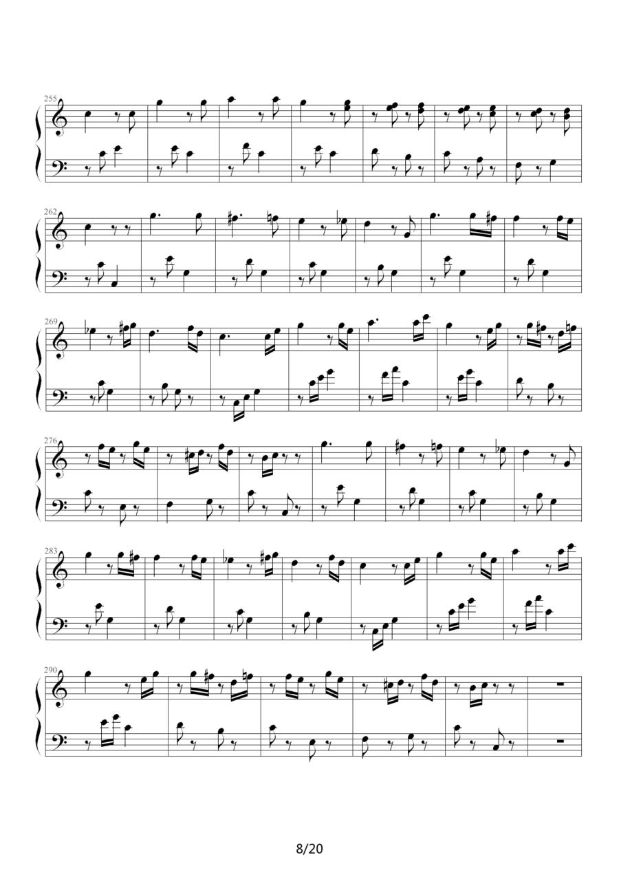 小星星变奏曲—莫扎特钢琴曲谱（图8）