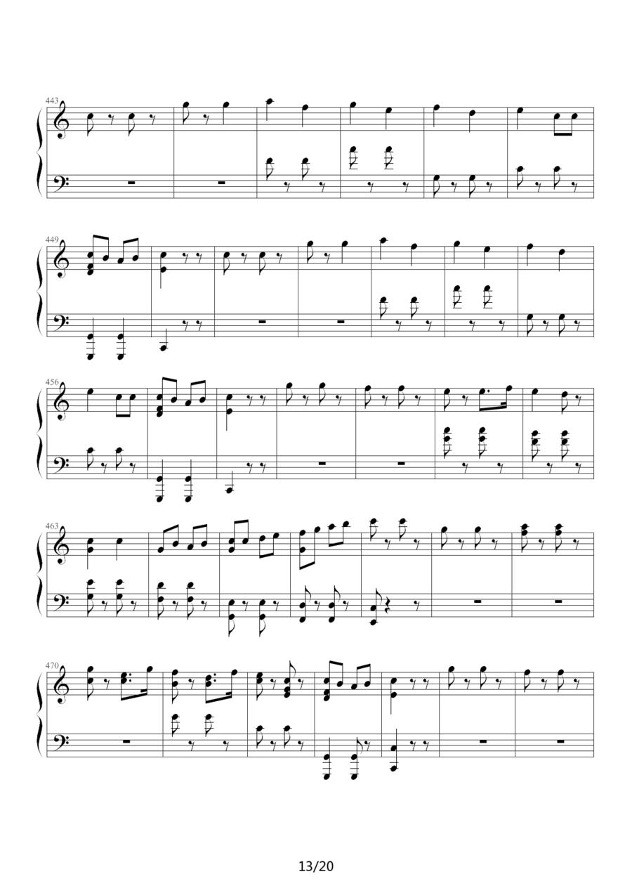 小星星变奏曲—莫扎特钢琴曲谱（图13）