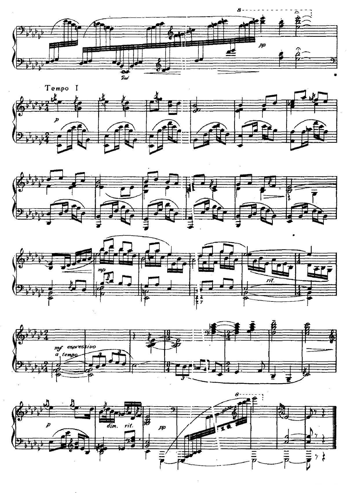 前奏曲二首：二、筝箫吟钢琴曲谱（图2）