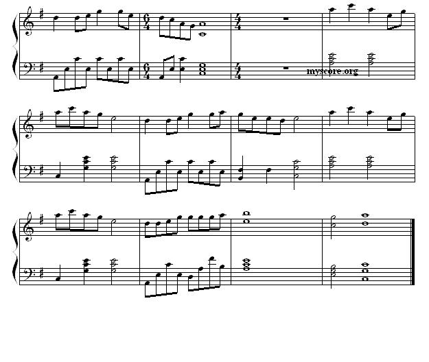 精忠报国钢琴曲谱（图2）