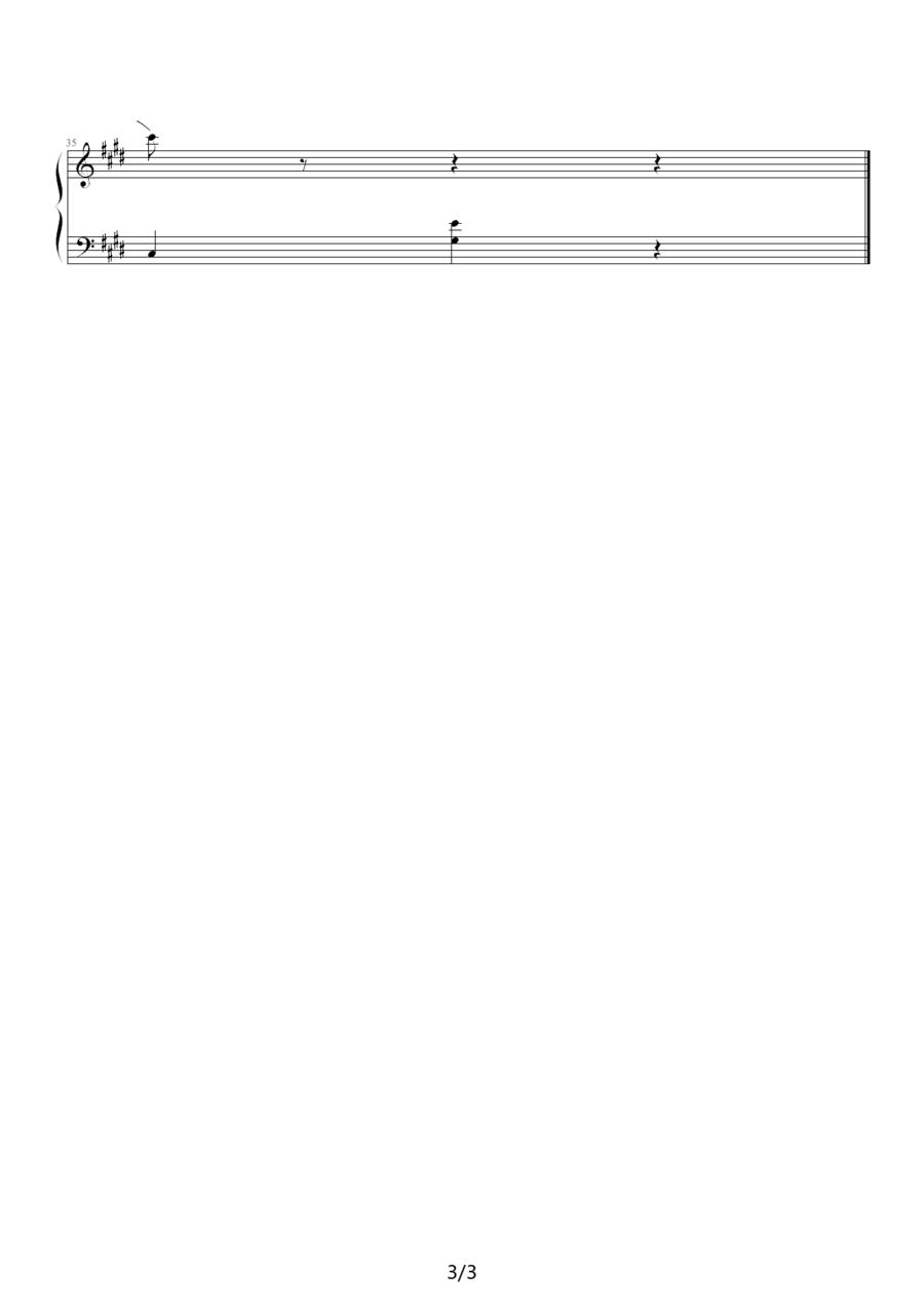 斗琴第二首（选自《不能说的秘密》）钢琴曲谱（图3）
