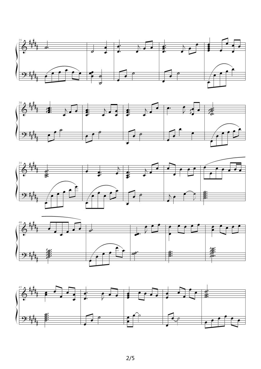 houyou （拥抱）钢琴曲谱（图2）