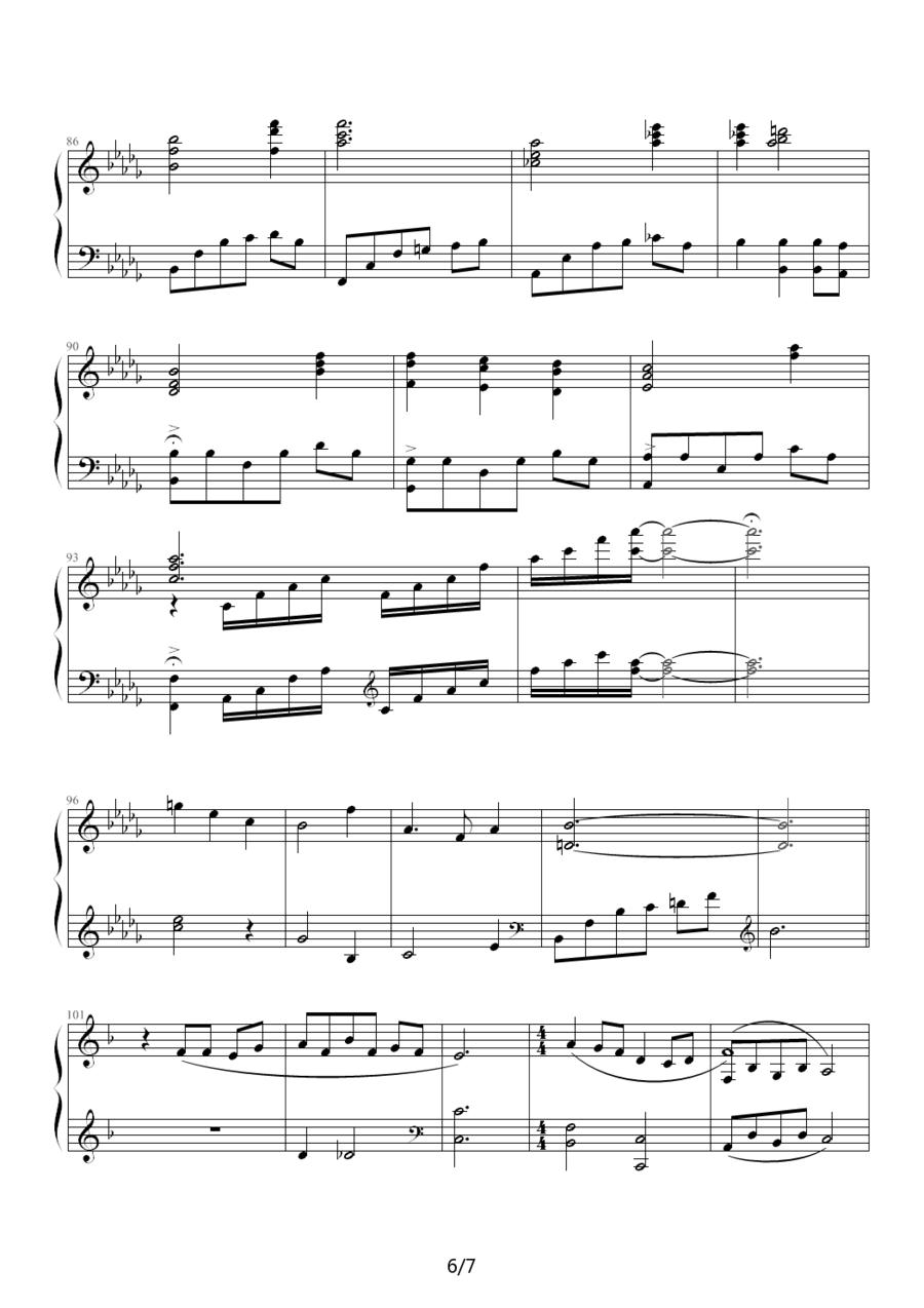 EndingTheme钢琴曲谱（图6）