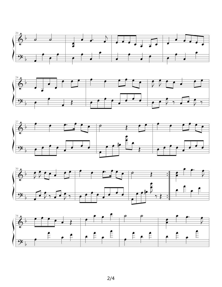 萤火虫之舞钢琴曲谱（图5）