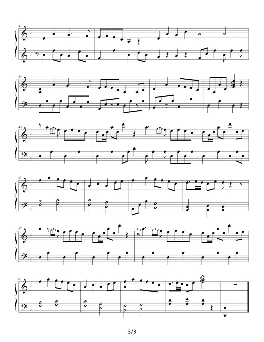 萤火虫之舞钢琴曲谱（图3）