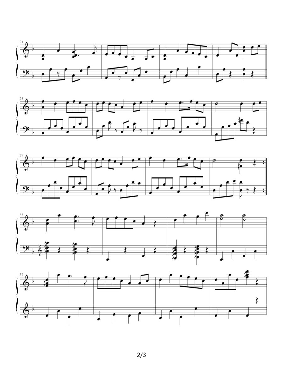萤火虫之舞钢琴曲谱（图2）