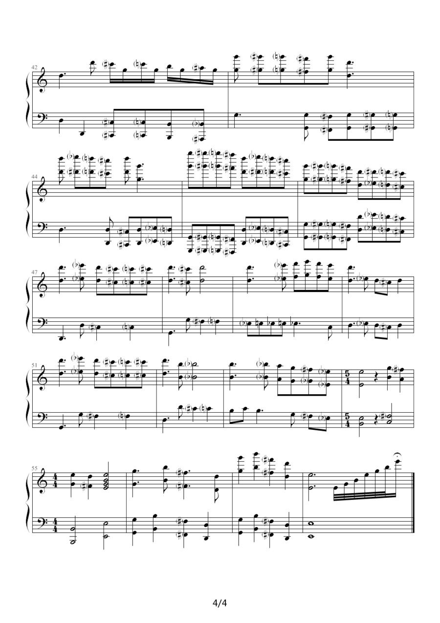 忐忑的暑假钢琴曲谱（图4）