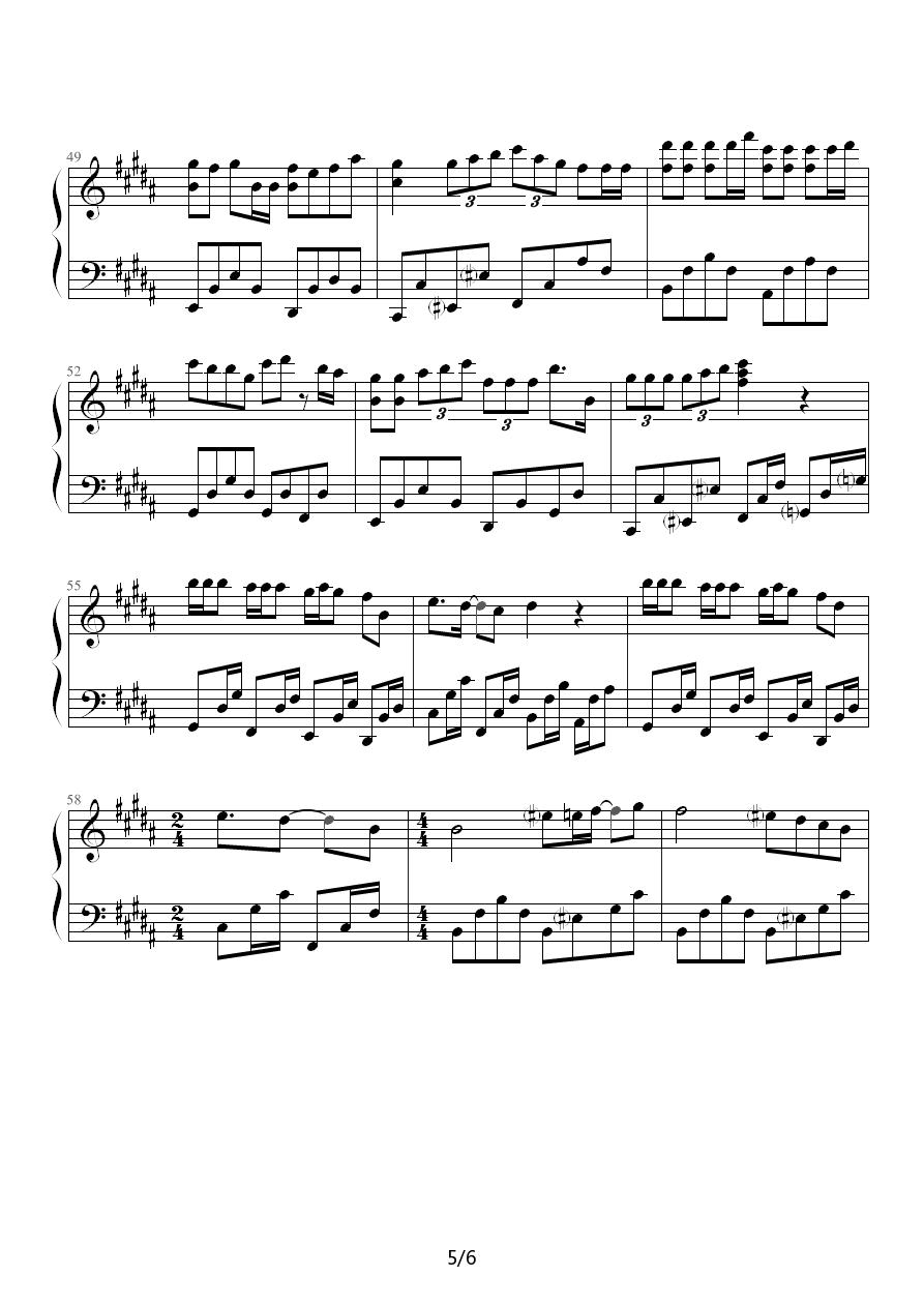 刻不容缓钢琴曲谱（图5）