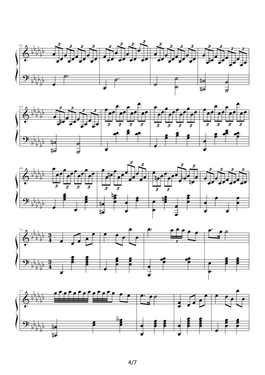 钢琴组曲《人鱼》第2章 Seascape钢琴曲谱（图4）