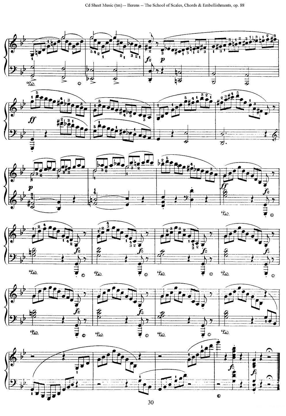 贝伦斯28首钢琴（和弦及装饰音）练习曲（25—28）钢琴曲谱（图5）