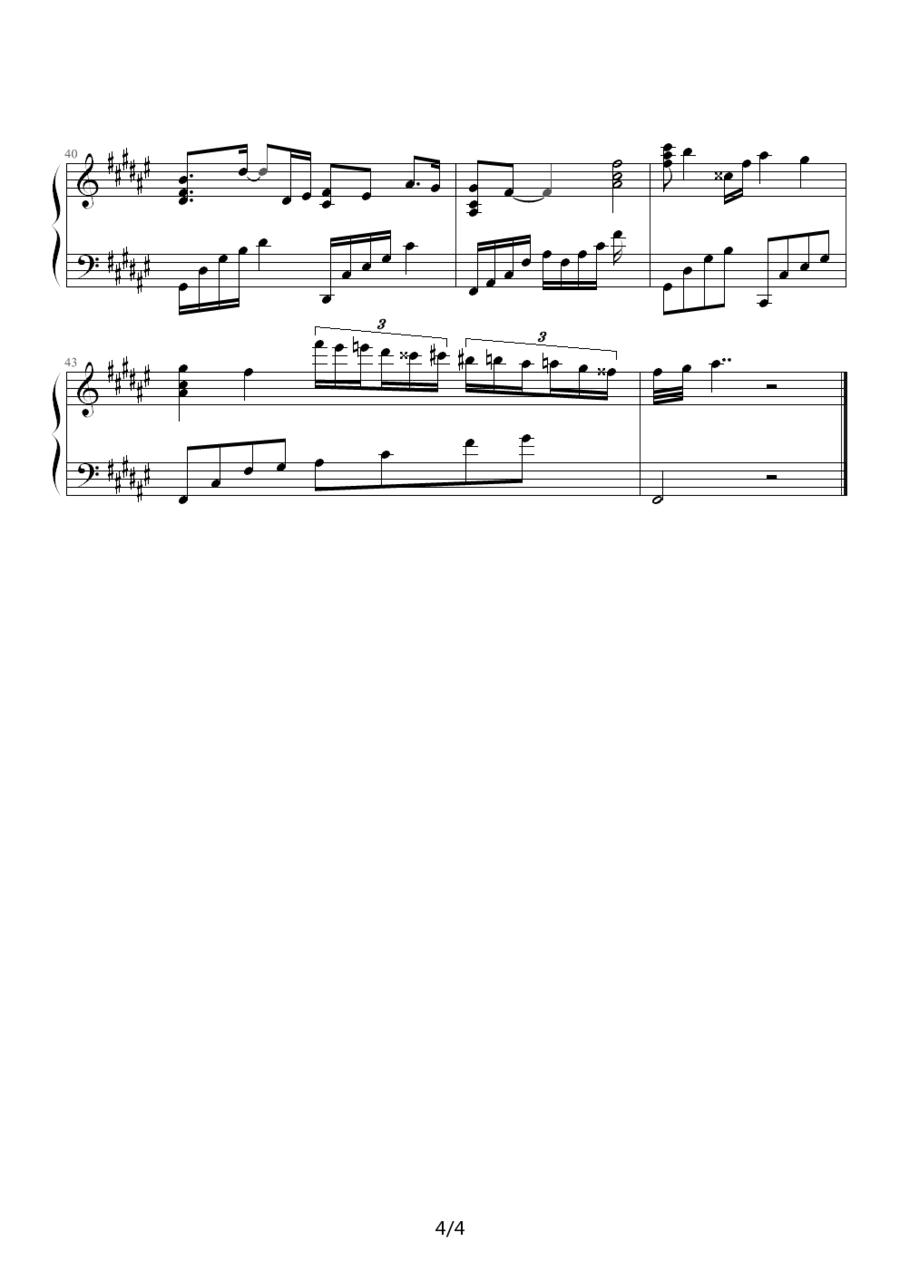 天才与白痴钢琴曲谱（图4）