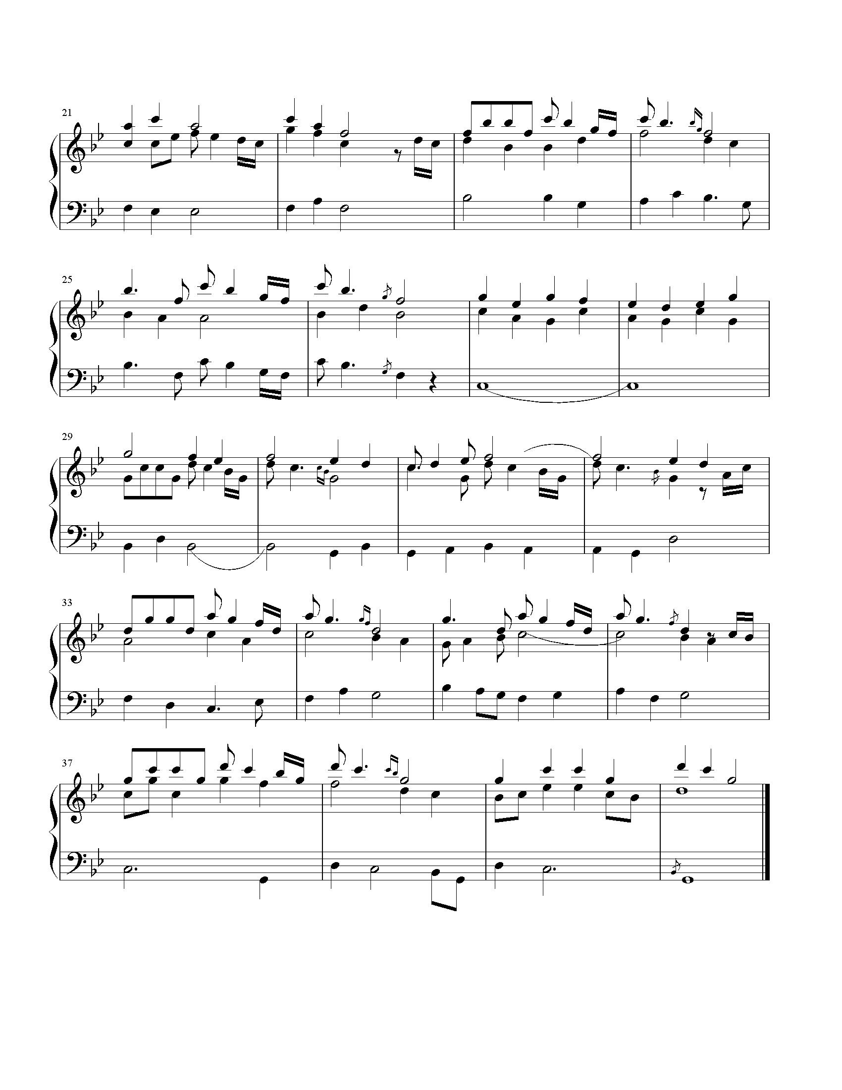 三声部赋格曲小河淌水钢琴曲谱（图2）