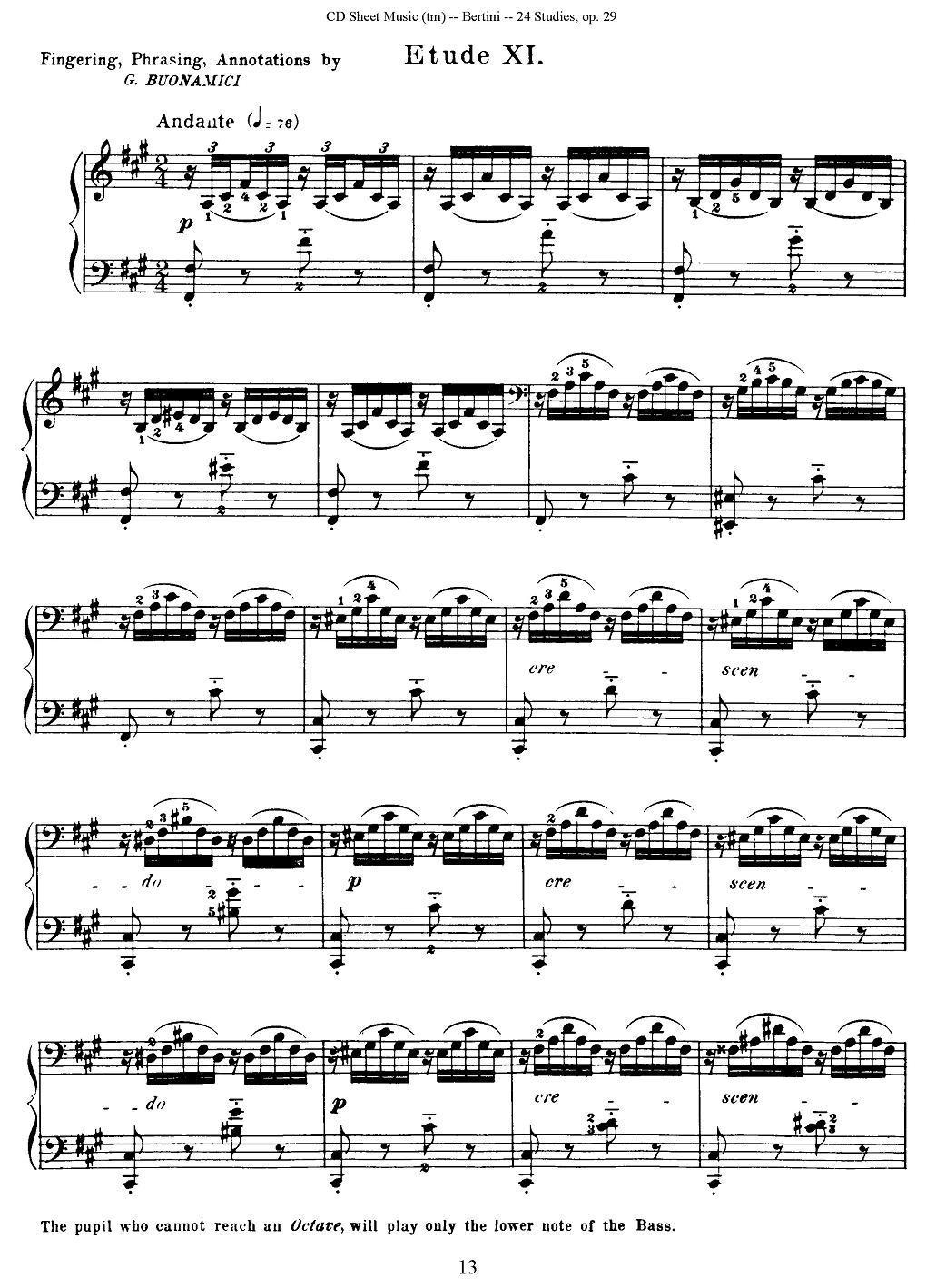 贝伦斯24首钢琴练习曲（11—15）钢琴曲谱（图1）
