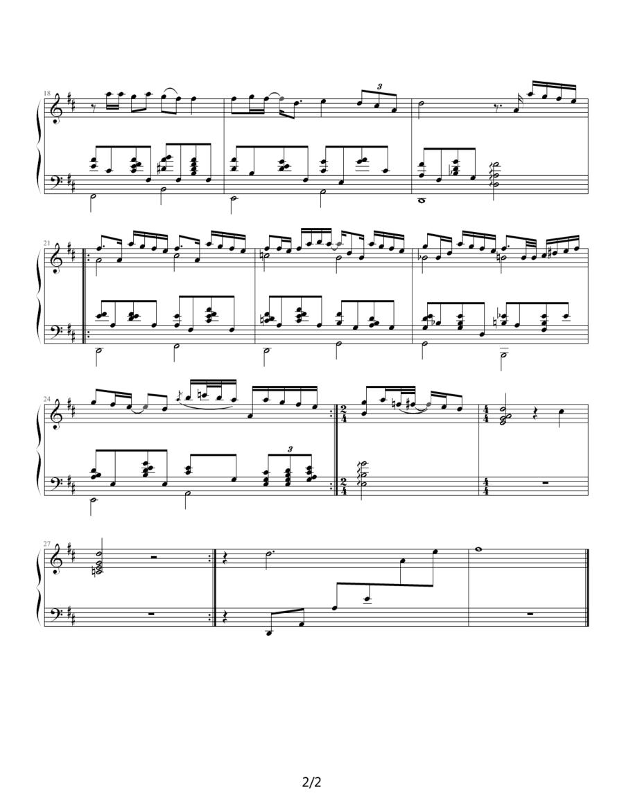 雨中的故事钢琴曲谱（图2）