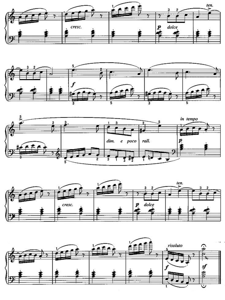 布尔格缪勒-25首钢琴进阶练习曲 Op.100（2、阿拉伯风格曲）钢琴曲谱（图3）