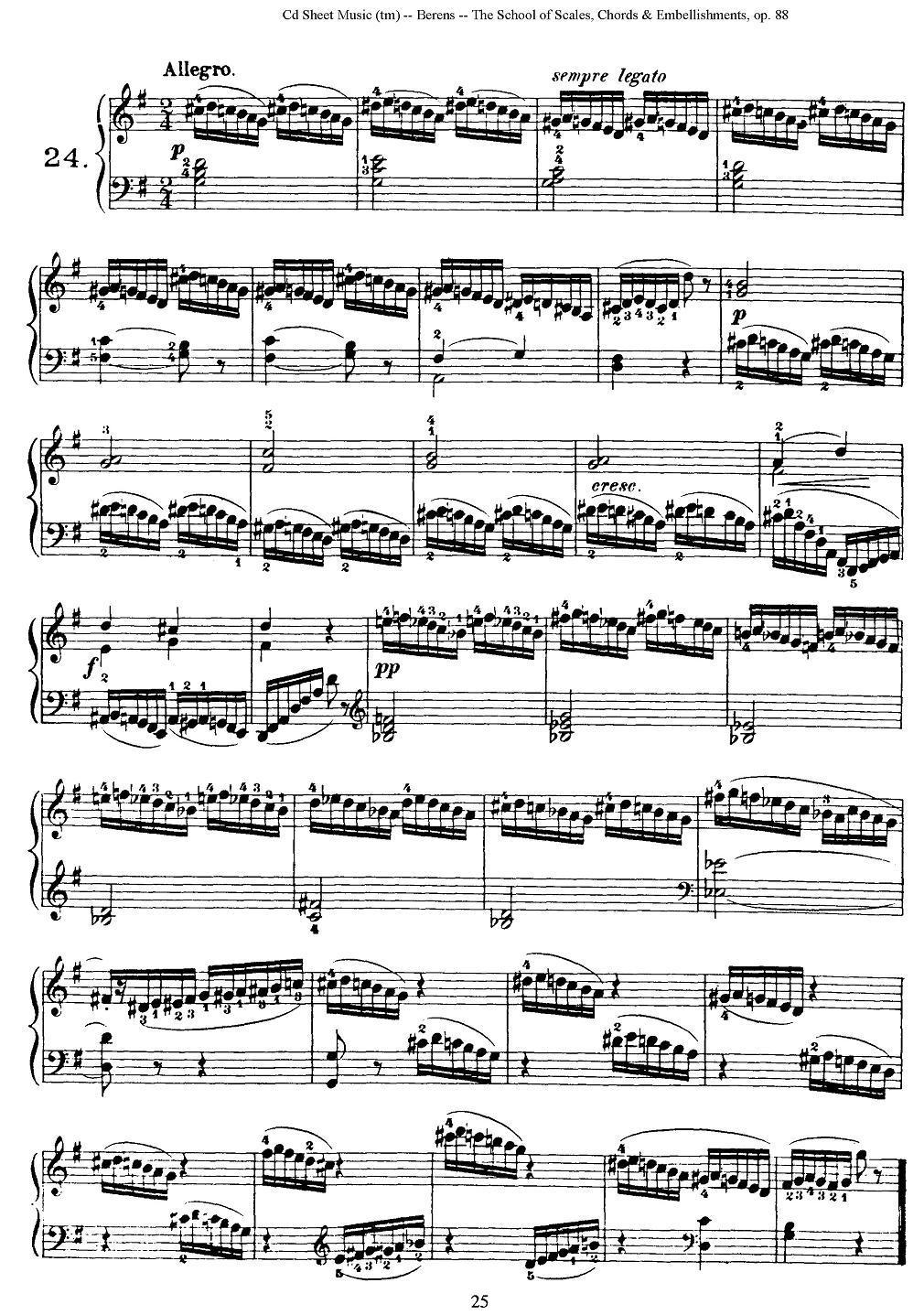 贝伦斯28首钢琴（和弦及装饰音）练习曲（21—24）钢琴曲谱（图5）