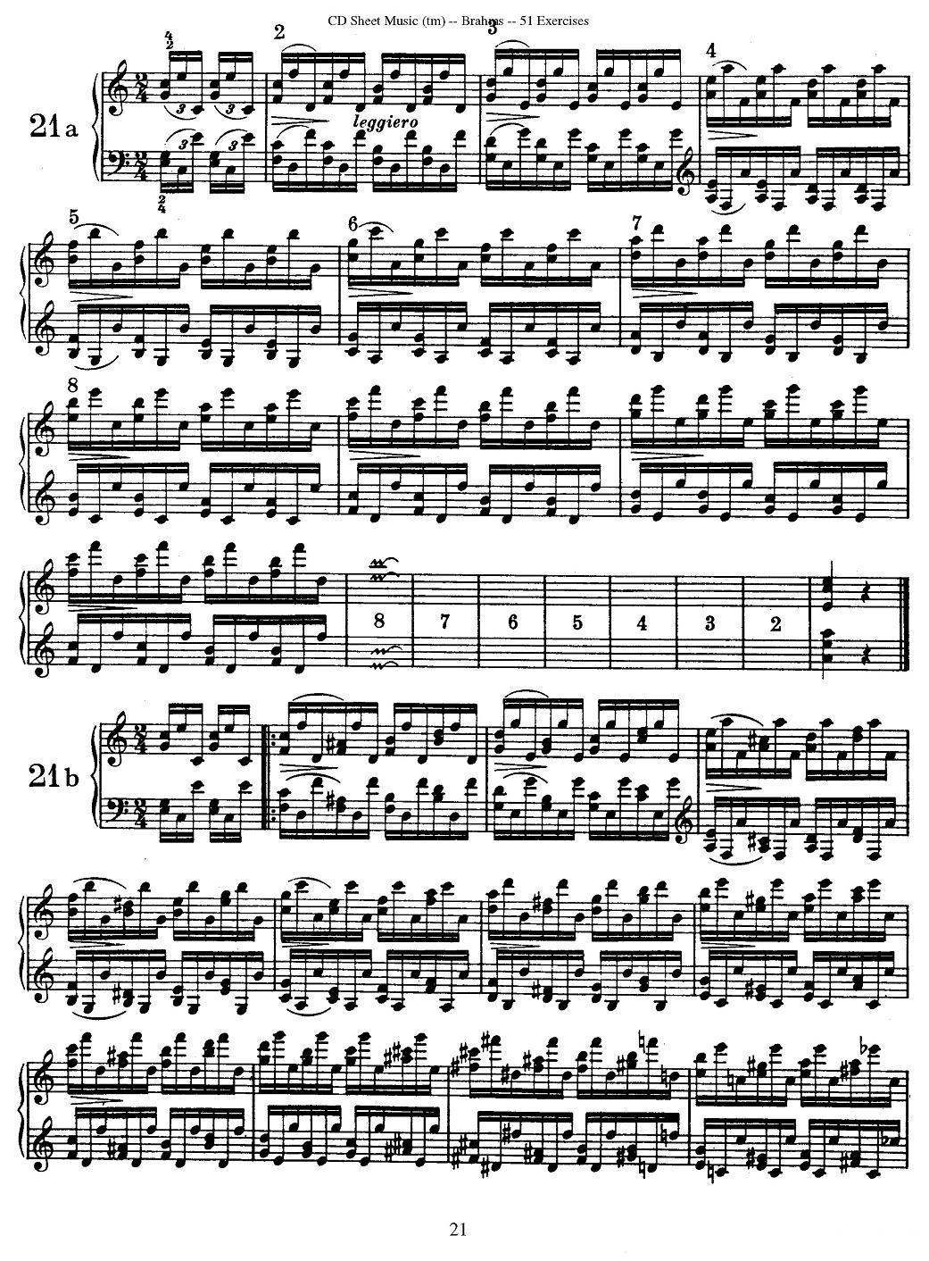勃拉姆斯 - 51首练习曲（13—24）钢琴曲谱（图6）