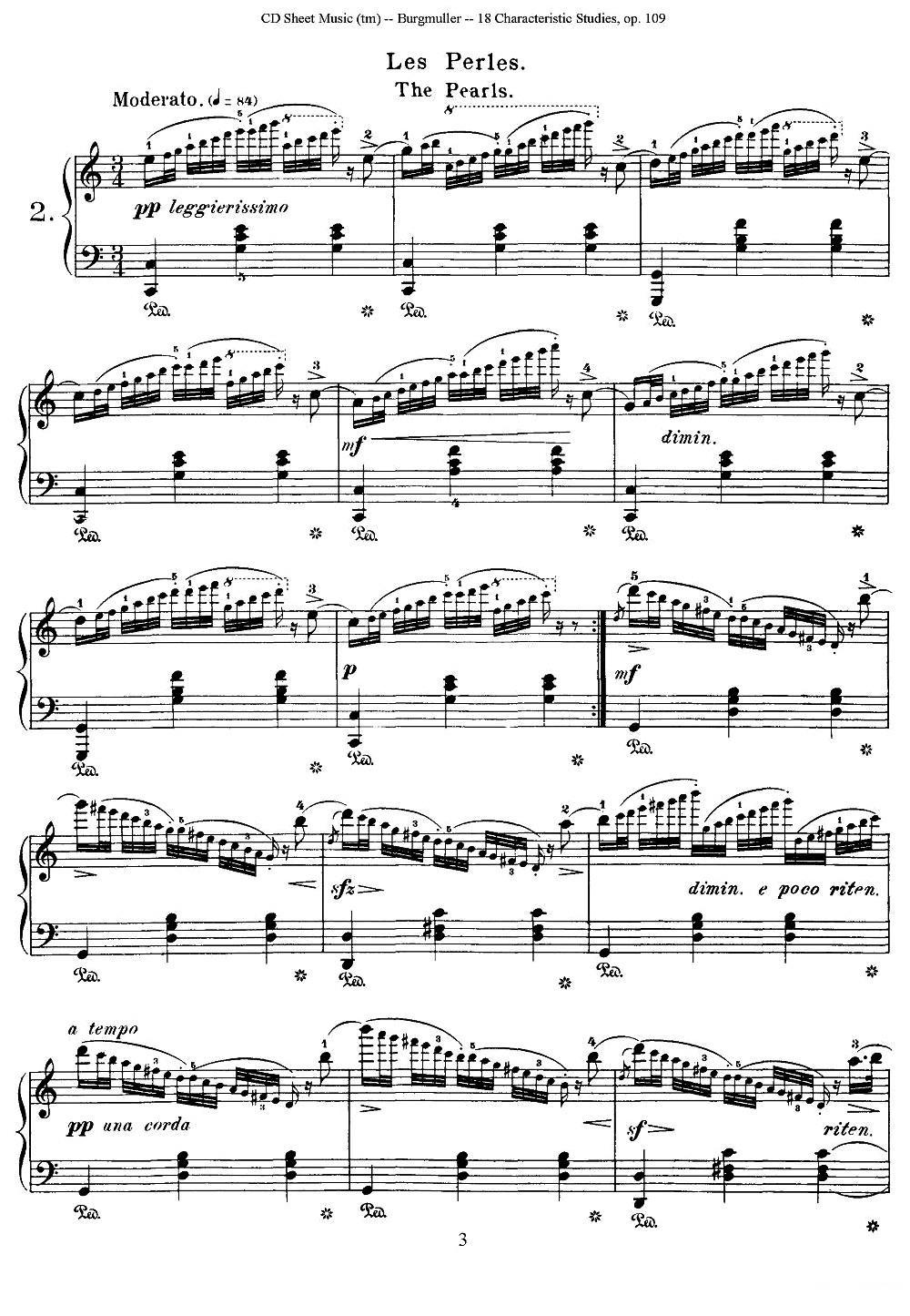 Burgmuller - 18 Characteristic Studies（2）钢琴曲谱（图1）