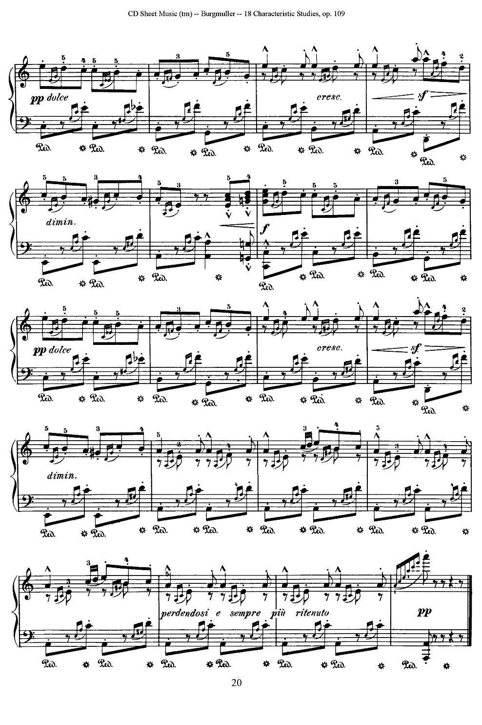 Burgmuller - 18 Characteristic Studies（11）钢琴曲谱（图2）