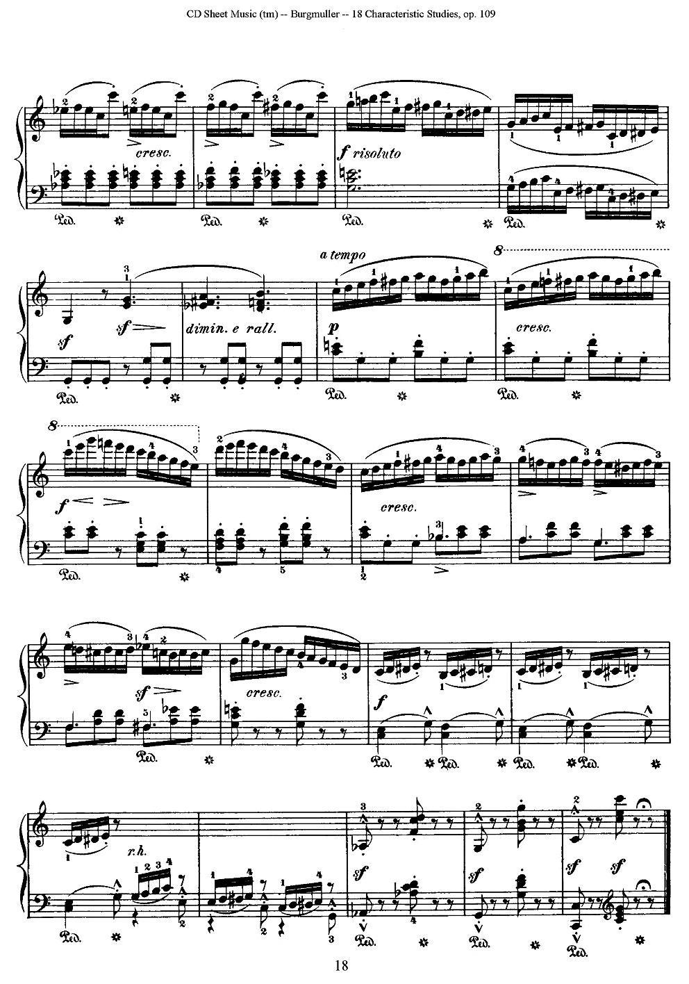 Burgmuller - 18 Characteristic Studies（10）钢琴曲谱（图2）
