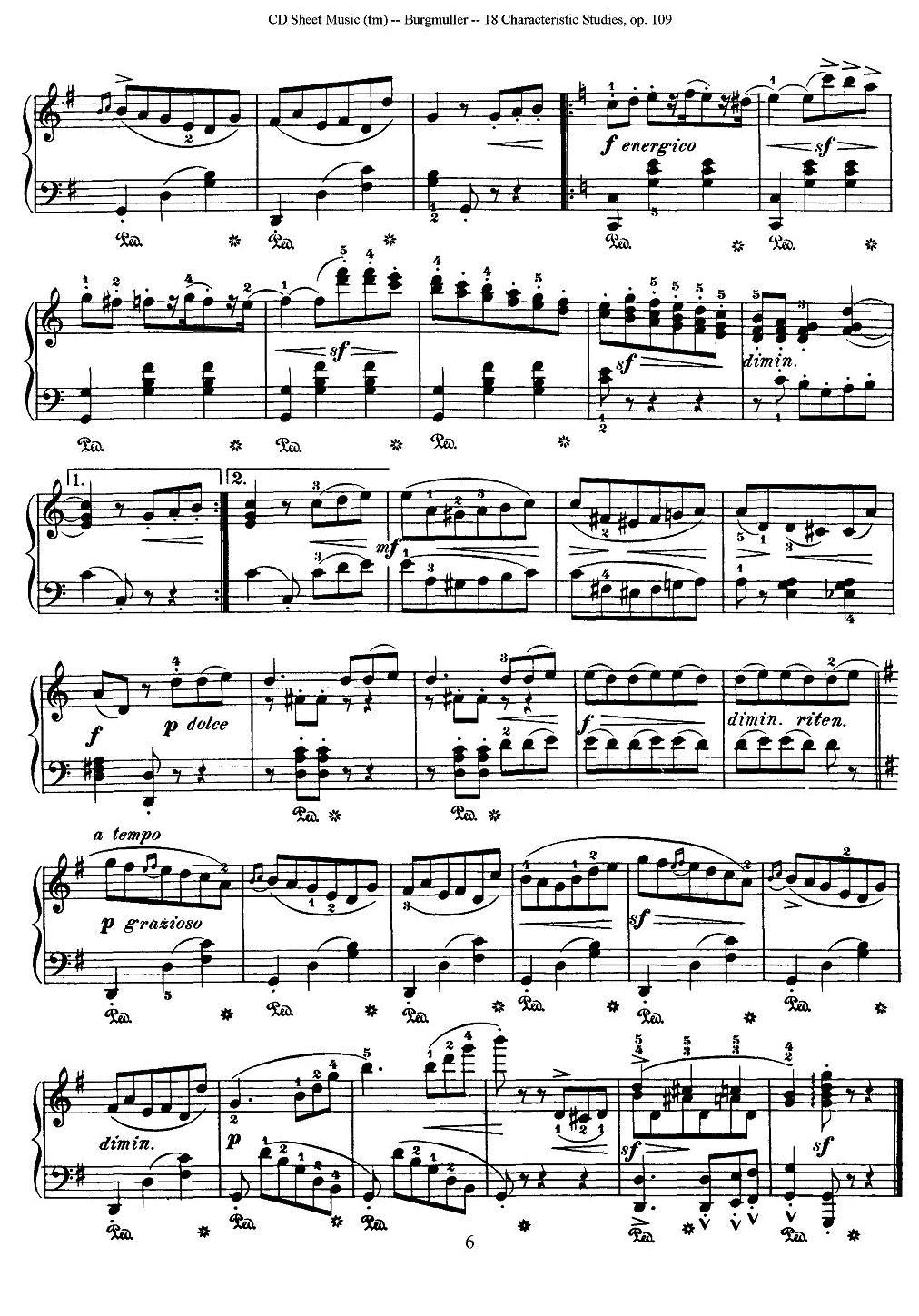 Burgmuller - 18 Characteristic Studies（3）钢琴曲谱（图2）