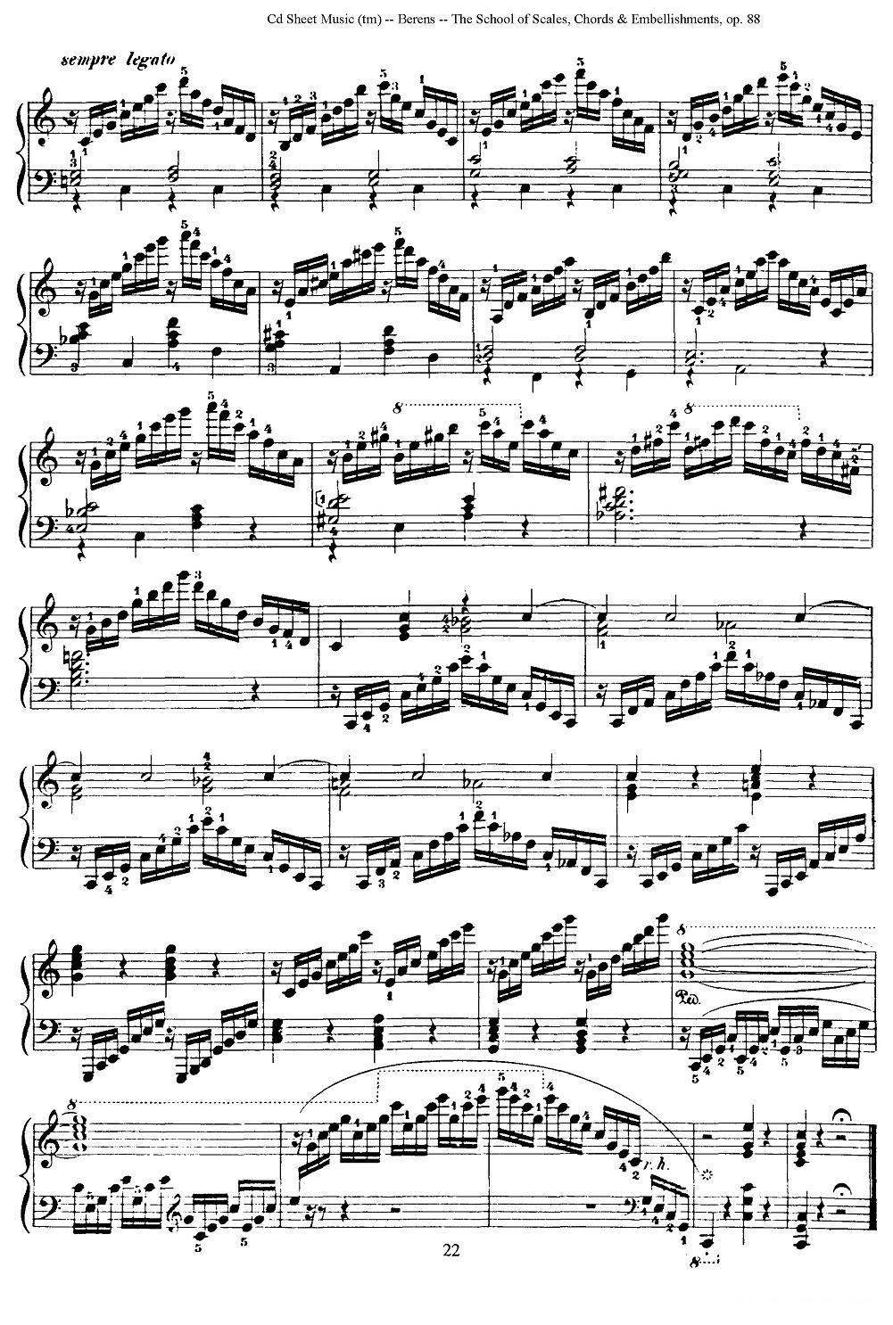 贝伦斯28首钢琴（和弦及装饰音）练习曲（21—24）钢琴曲谱（图2）
