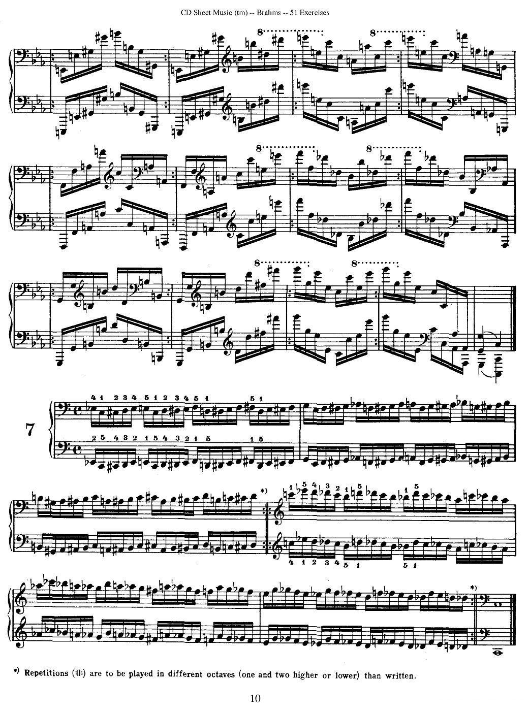 勃拉姆斯 - 51首练习曲（6—12）钢琴曲谱（图2）