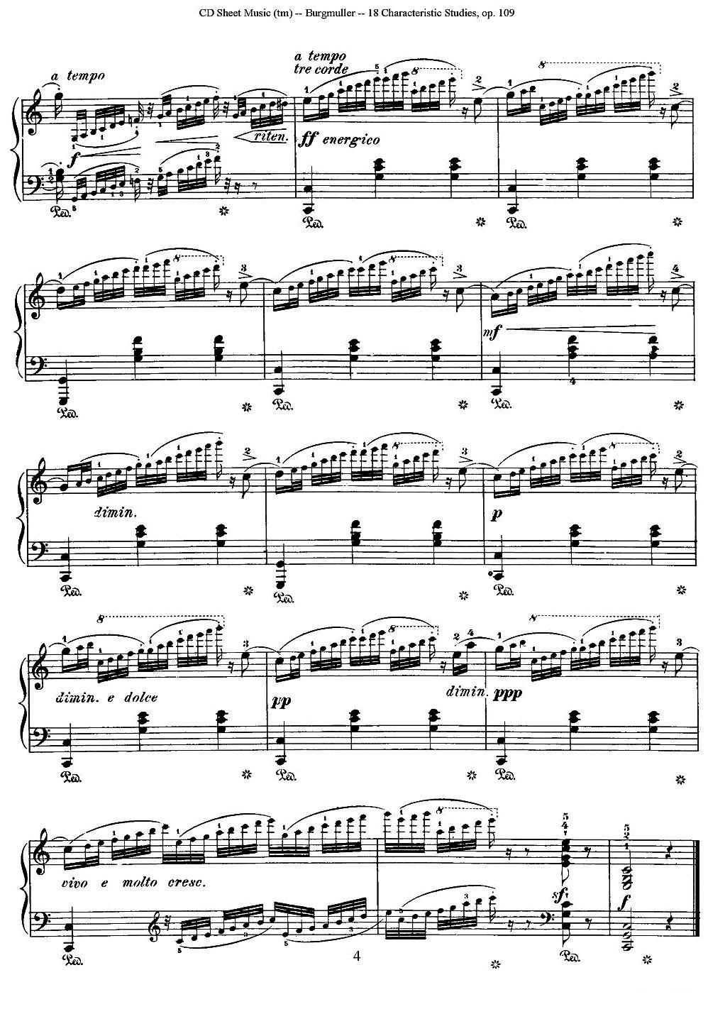 Burgmuller - 18 Characteristic Studies（2）钢琴曲谱（图2）