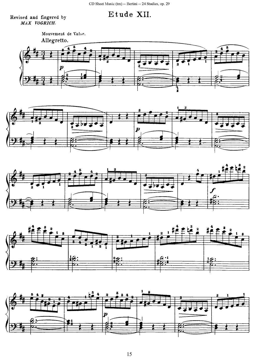 贝伦斯24首钢琴练习曲（11—15）钢琴曲谱（图3）