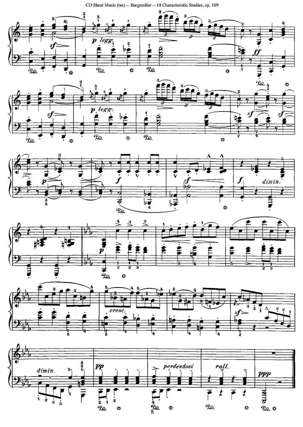 Burgmuller - 18 Characteristic Studies（4）钢琴曲谱（图2）