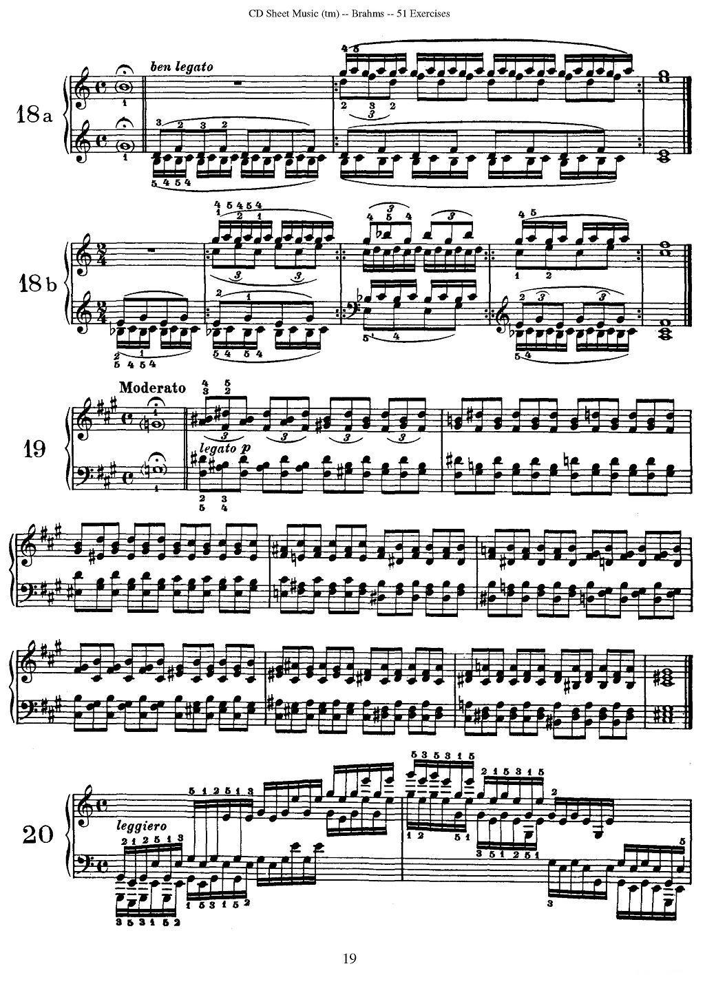 勃拉姆斯 - 51首练习曲（13—24）钢琴曲谱（图4）