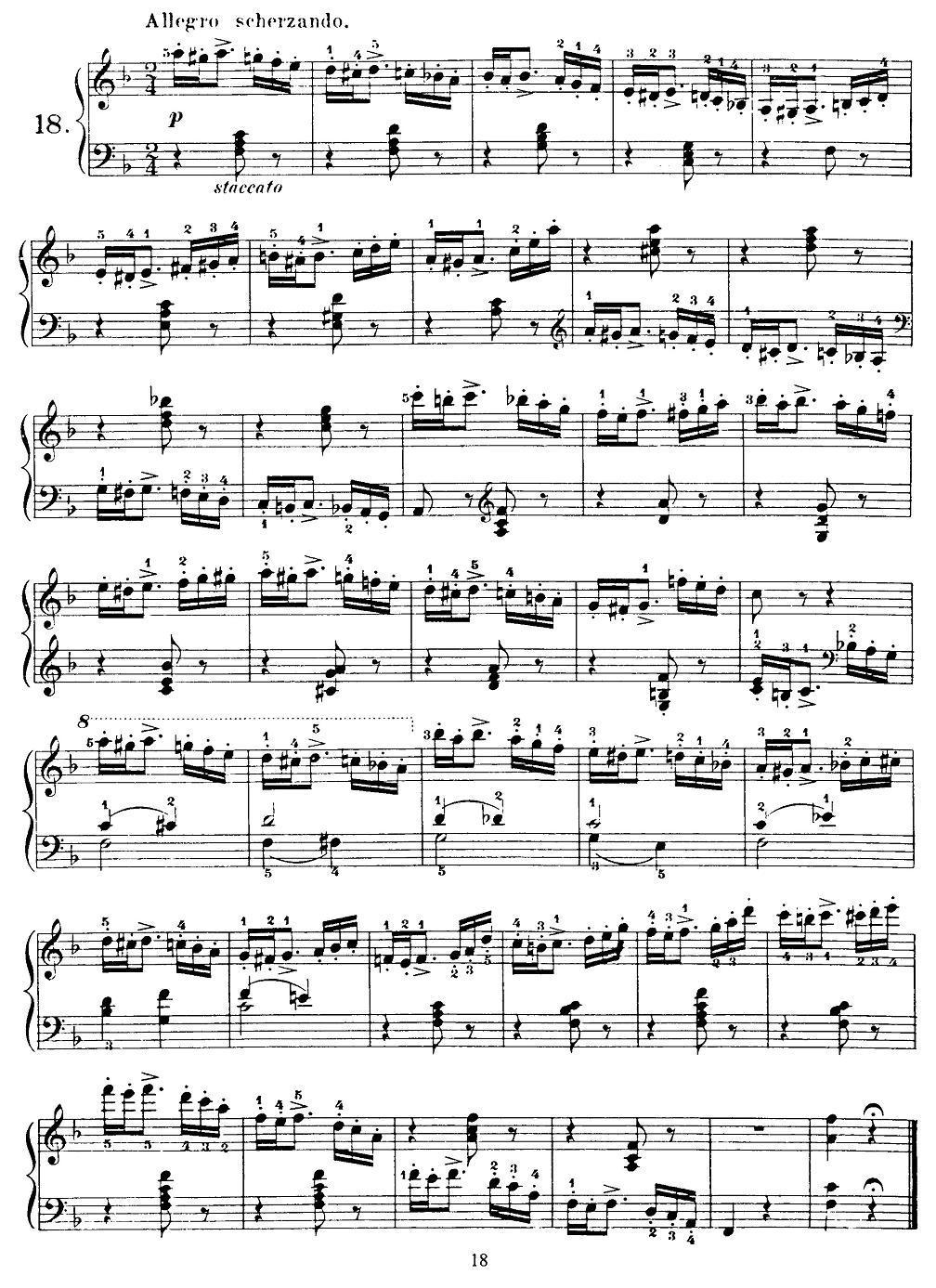 贝伦斯28首钢琴（和弦及装饰音）练习曲（16—20）钢琴曲谱（图3）