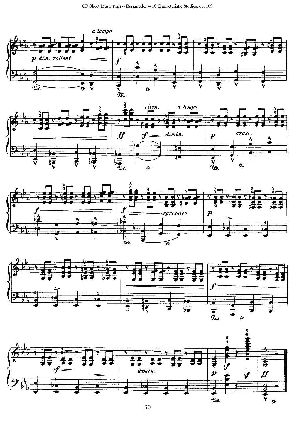 Burgmuller - 18 Characteristic Studies（16）钢琴曲谱（图2）
