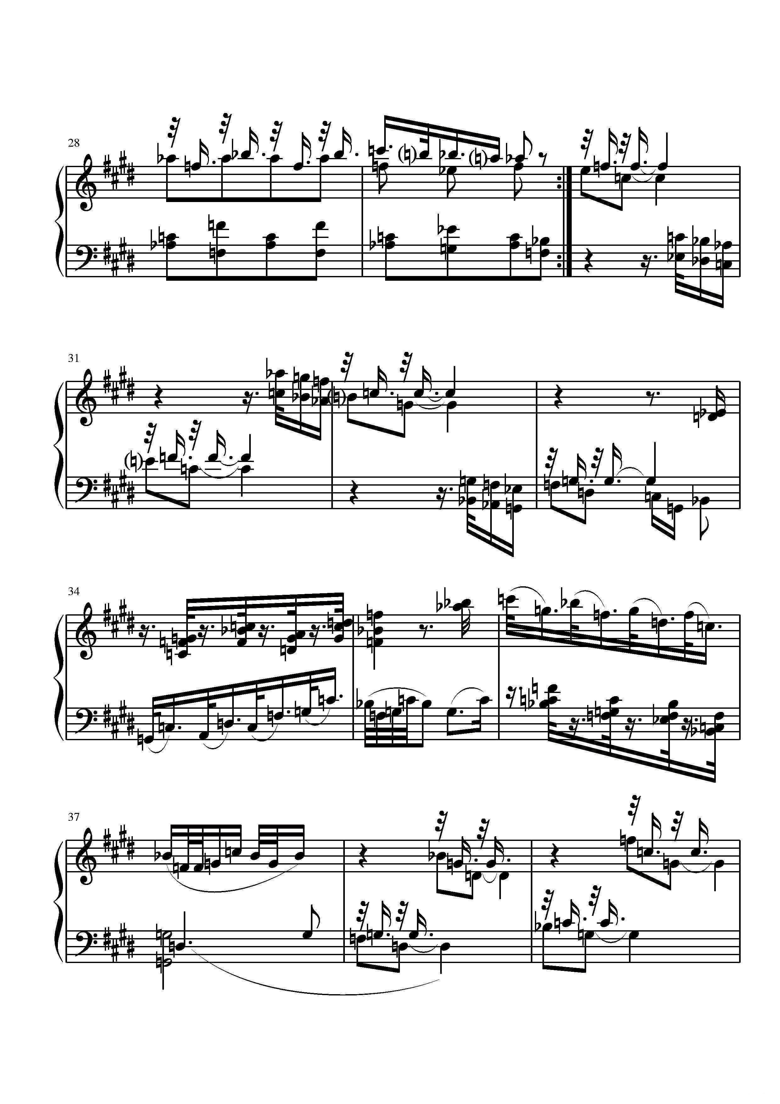 第一钢琴奏鸣曲（葛清作曲版）钢琴曲谱（图3）