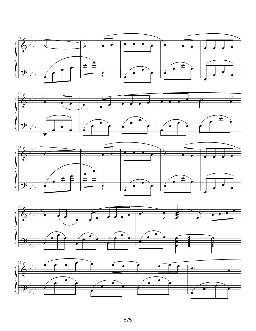 无言的温柔钢琴曲谱（图3）