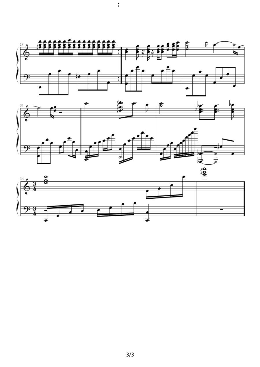 Meomory （《猫》剧主题曲）钢琴曲谱（图3）