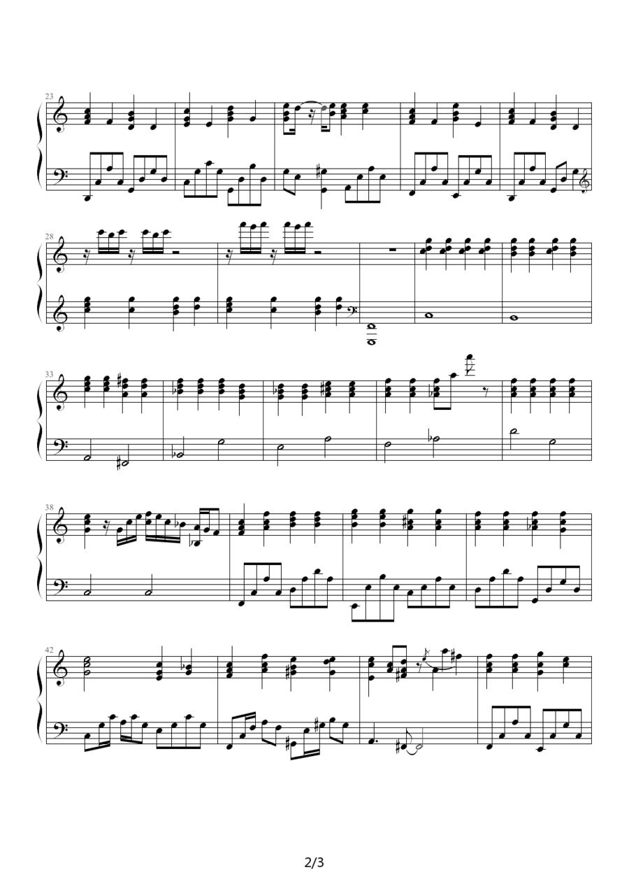 FLY AWAY钢琴曲谱（图2）