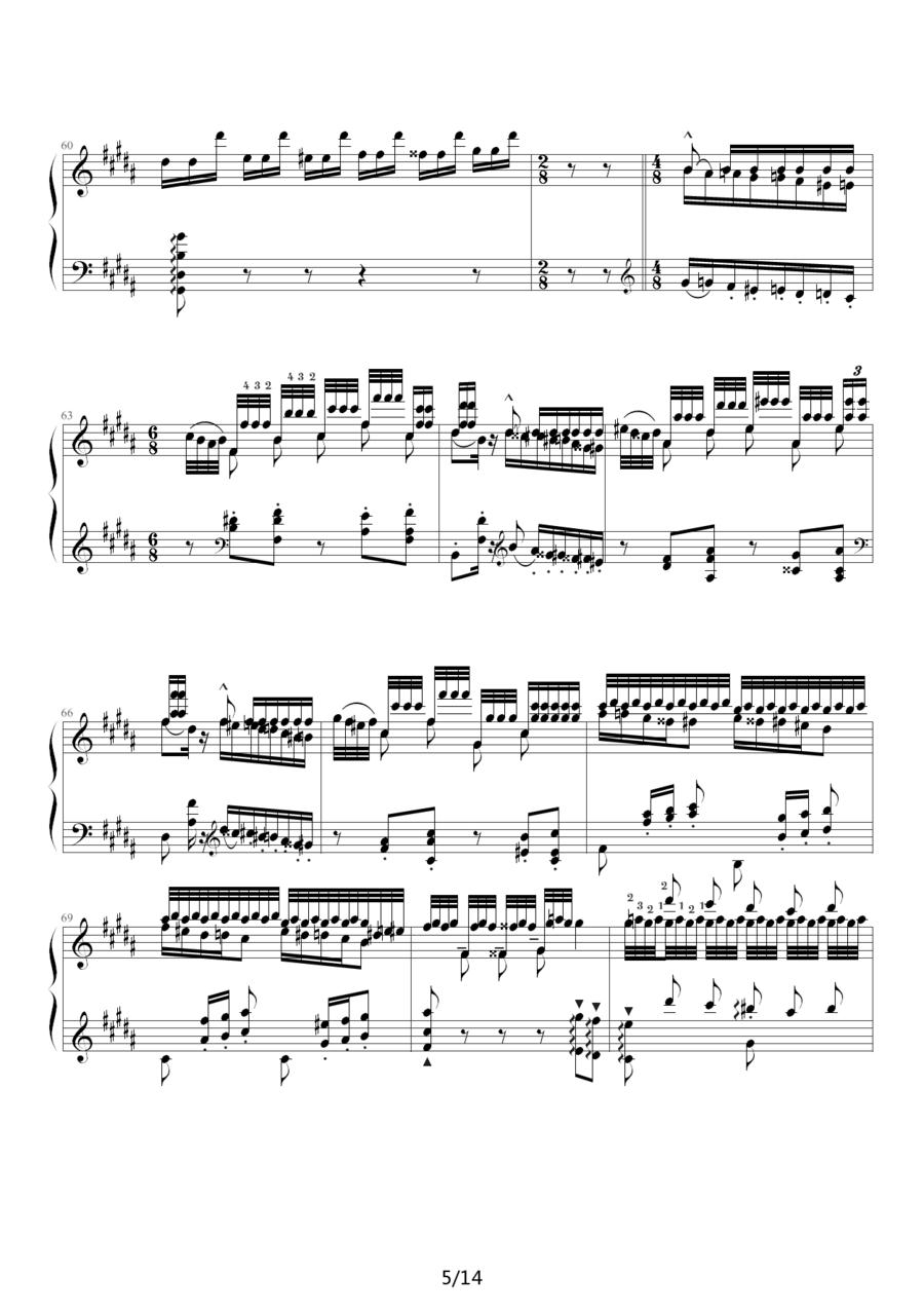 帕格尼尼大练习曲3：钟钢琴曲谱（图5）