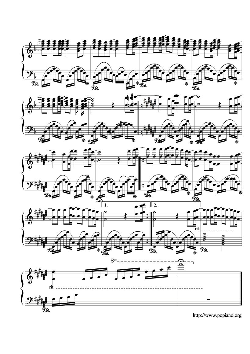 Le Depart De Belle（贝蕾的离去）钢琴曲谱（图2）