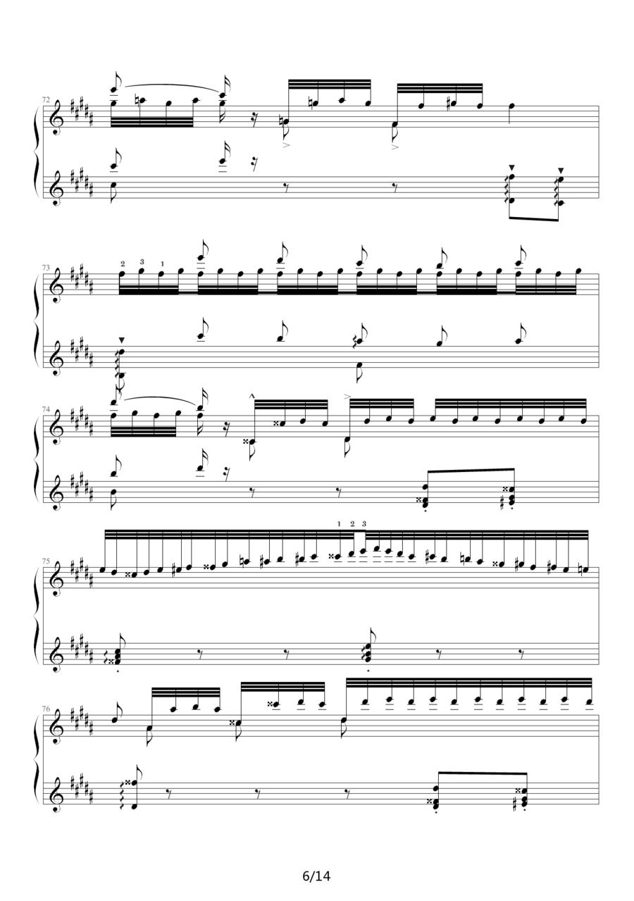 帕格尼尼大练习曲3：钟钢琴曲谱（图6）