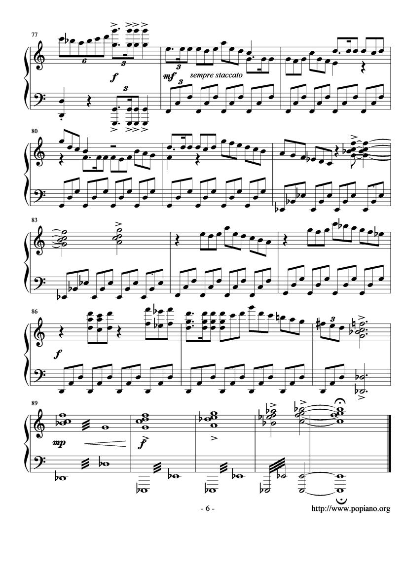 One Summer‘s Day钢琴曲谱（图6）