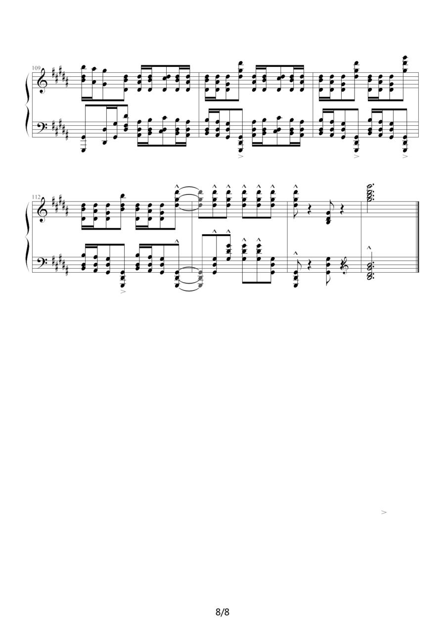 我不会唱歌（改编自《钟》）钢琴曲谱（图8）