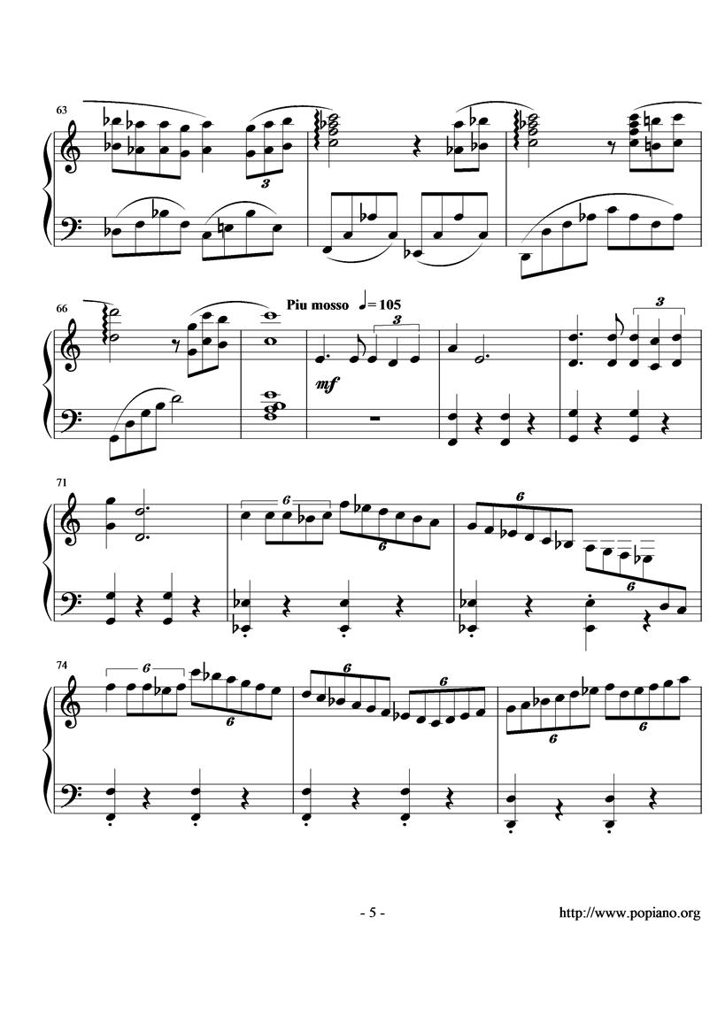 One Summer‘s Day钢琴曲谱（图5）