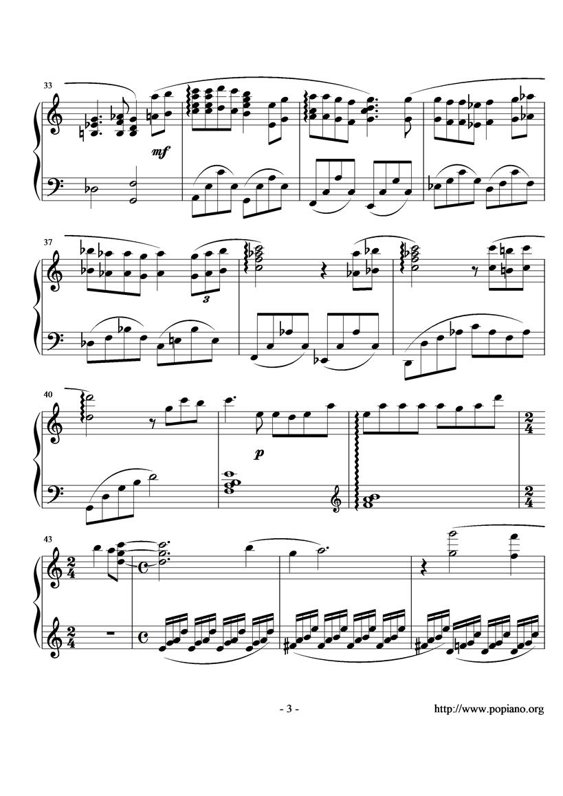 One Summer‘s Day钢琴曲谱（图3）