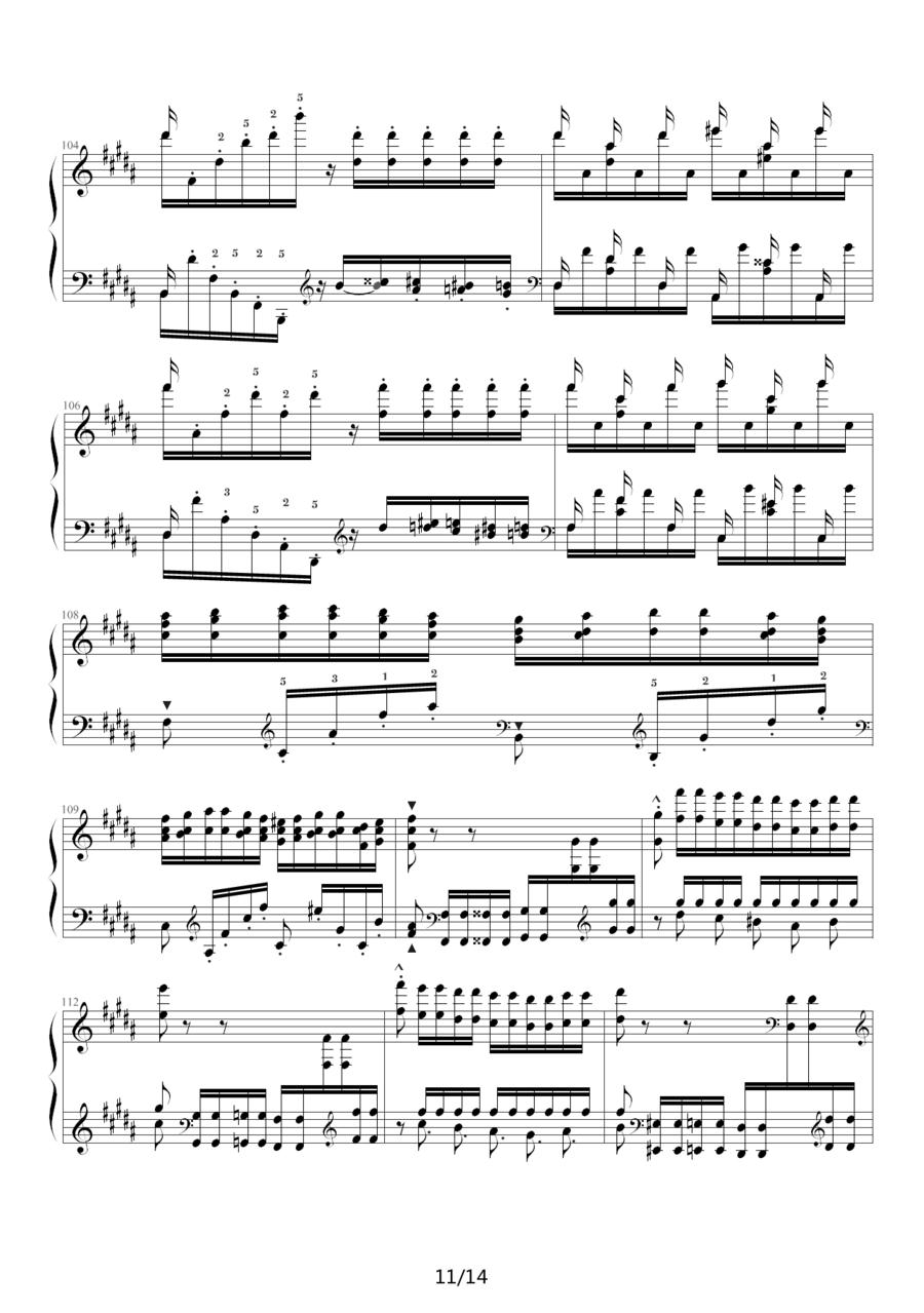 帕格尼尼大练习曲3：钟钢琴曲谱（图11）